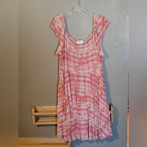 Torrid Pink and White Knit Top